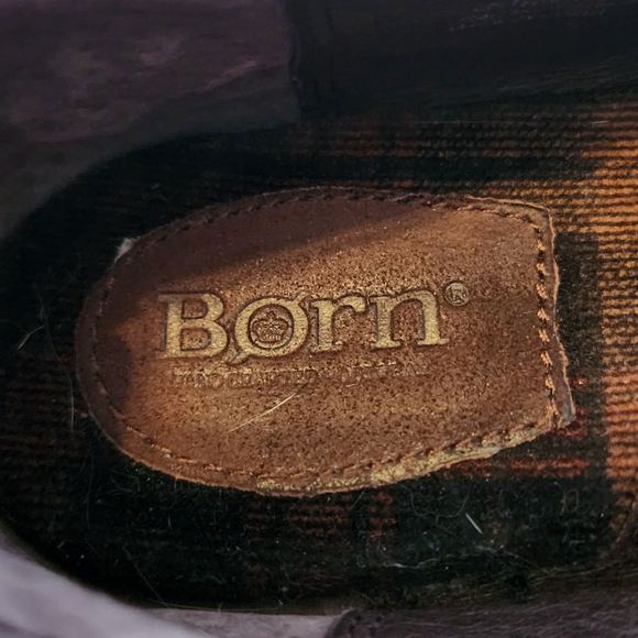 Born Sebra Brown Suede Slip On Shoes - Picture 7 of 9